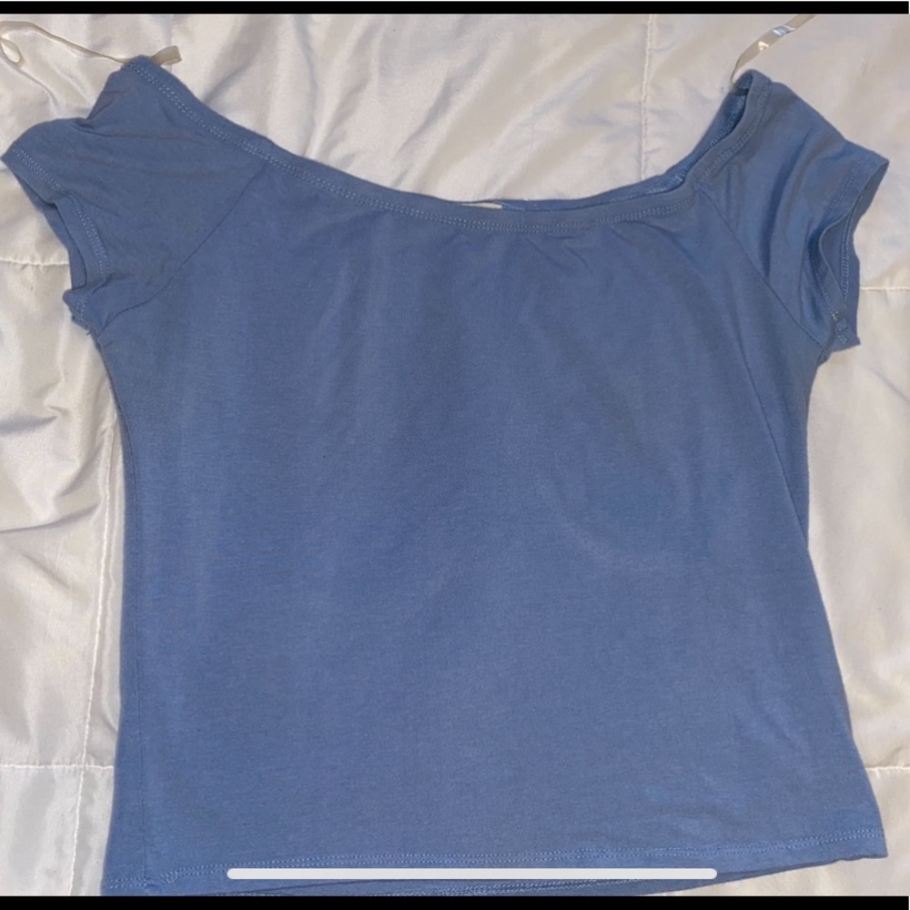 Baby blue crop top